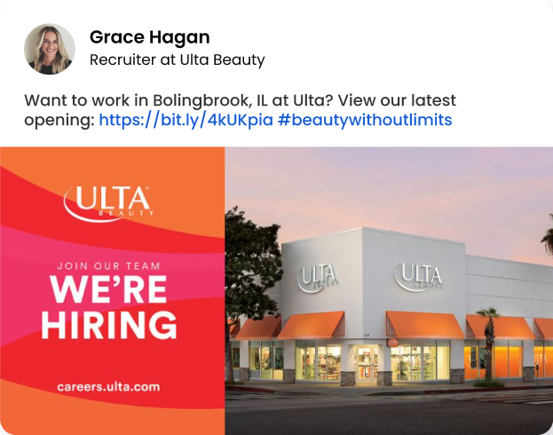 Grace Hagan Recruiter at Ulta Beauty Post